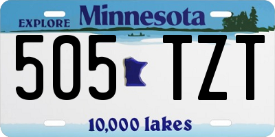 MN license plate 505TZT