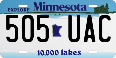 MN license plate 505UAC