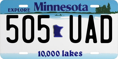 MN license plate 505UAD