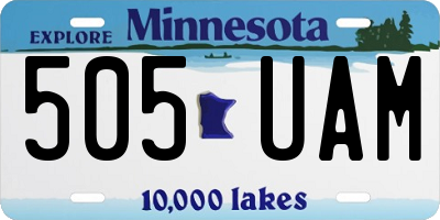 MN license plate 505UAM