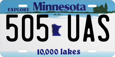 MN license plate 505UAS