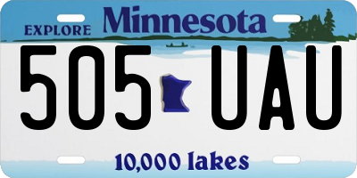 MN license plate 505UAU