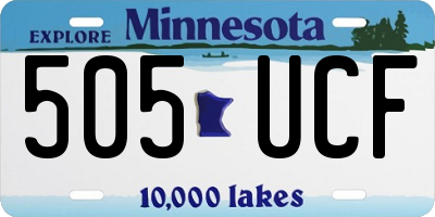 MN license plate 505UCF