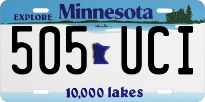 MN license plate 505UCI