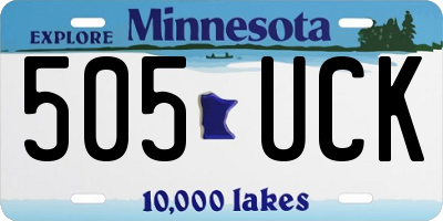 MN license plate 505UCK