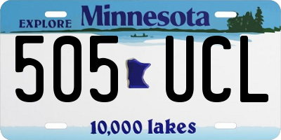 MN license plate 505UCL
