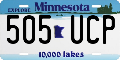 MN license plate 505UCP