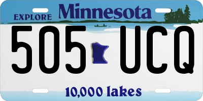 MN license plate 505UCQ