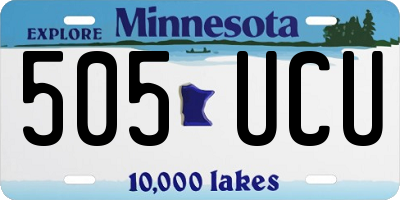 MN license plate 505UCU