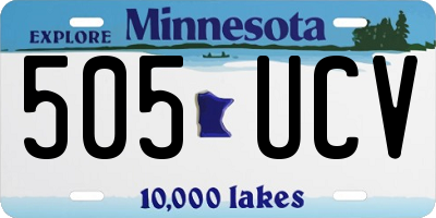 MN license plate 505UCV