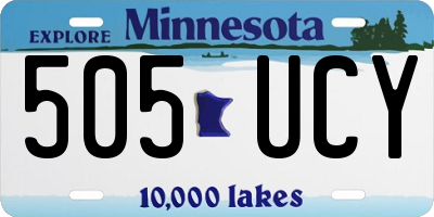 MN license plate 505UCY