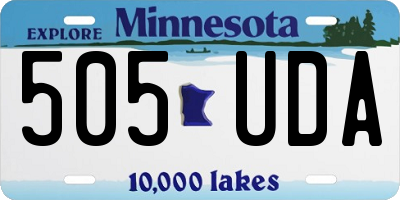 MN license plate 505UDA