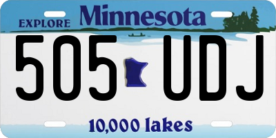 MN license plate 505UDJ