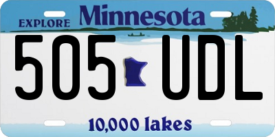 MN license plate 505UDL
