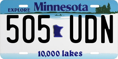 MN license plate 505UDN