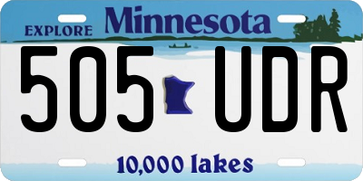 MN license plate 505UDR