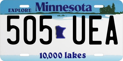 MN license plate 505UEA