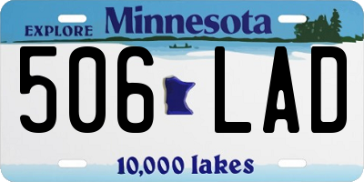 MN license plate 506LAD