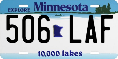 MN license plate 506LAF