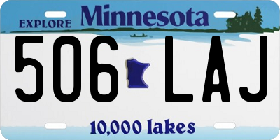 MN license plate 506LAJ