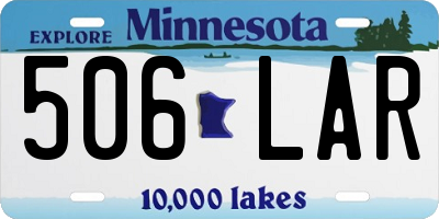 MN license plate 506LAR