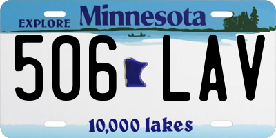MN license plate 506LAV