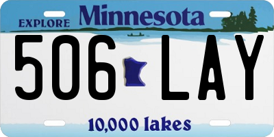 MN license plate 506LAY