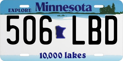 MN license plate 506LBD