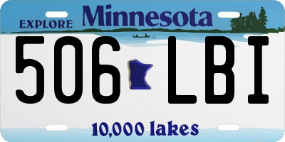 MN license plate 506LBI