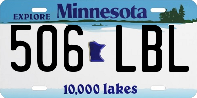 MN license plate 506LBL