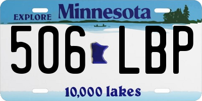 MN license plate 506LBP