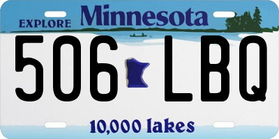 MN license plate 506LBQ