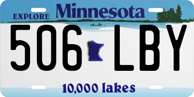MN license plate 506LBY