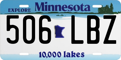 MN license plate 506LBZ