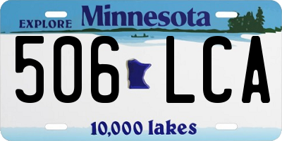 MN license plate 506LCA