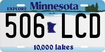 MN license plate 506LCD