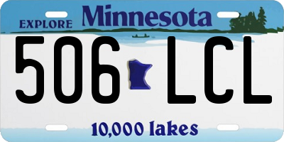 MN license plate 506LCL