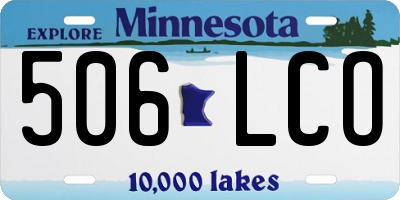 MN license plate 506LCO