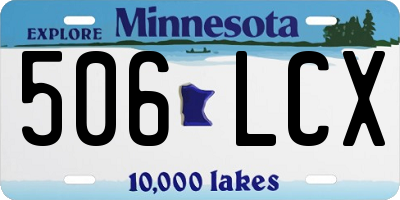 MN license plate 506LCX
