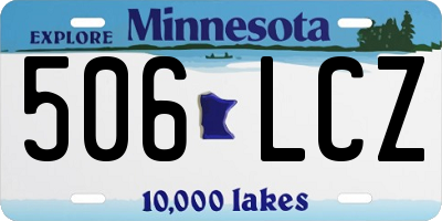 MN license plate 506LCZ