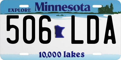 MN license plate 506LDA