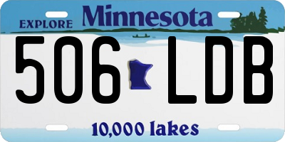 MN license plate 506LDB