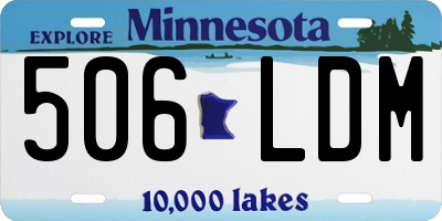 MN license plate 506LDM