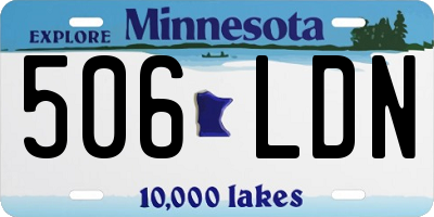 MN license plate 506LDN