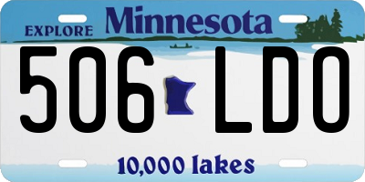 MN license plate 506LDO