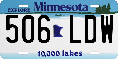 MN license plate 506LDW