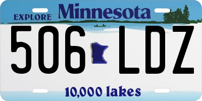 MN license plate 506LDZ