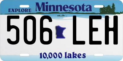 MN license plate 506LEH