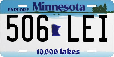 MN license plate 506LEI