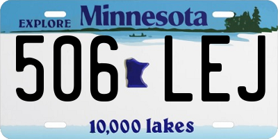 MN license plate 506LEJ